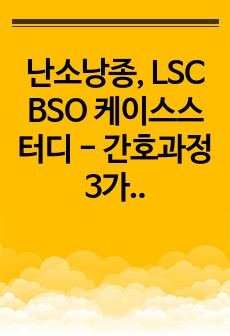 난소낭종, LSC BSO 케이스스터디 - 간호과정 3가지 및 사정자료