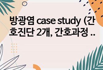 방광염 case study (간호진단 2개, 간호과정 2개) - 배뇨장애/영양불균형 위험성