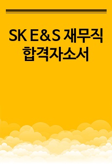 SK E&S 재무직 합격자소서