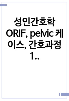 성인간호학 ORIF, pelvic 케이스, 간호과정 1개(급성통증)