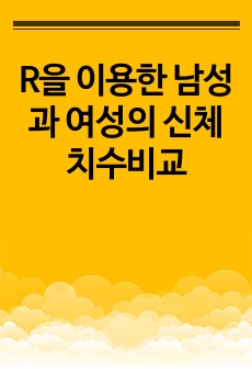 R을 이용한 남성과 여성의 신체치수비교