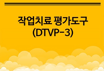 작업치료 평가도구 (DTVP-3)