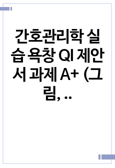 간호관리학 실습 욕창 QI 제안서 과제 A+ (그림, 사진 있음)