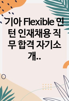 기아 Flexible 인턴 인재채용 직무 합격 자기소개서