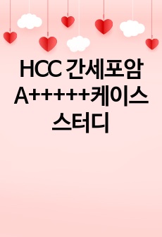 HCC 간세포암 A+++++케이스 스터디