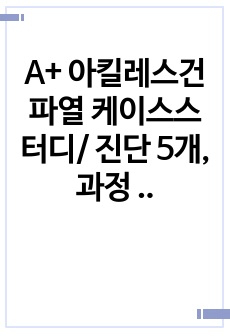 A+ 아킬레스건 파열 케이스스터디/ 진단 5개, 과정 3개