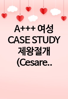 A+++ 여성 CASE STUDY 제왕절개(Cesarean Section) 간호과정 (수술 부위와 관련된 급성통증, 진단5개 과정 1)