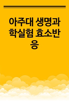 아주대 생명과학실험 효소반응