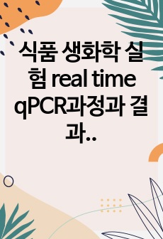 식품 생화학 실험 real time qPCR과정과 결과값