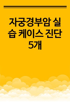 자궁경부암 실습 케이스 진단 5개