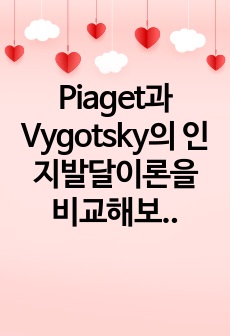 Piaget과 Vygotsky의 인지발달이론을 비교해보고, 각각의 이론이 교육에 시사하는 바를 서술하시오.