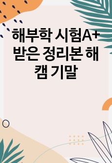 해부학 시험A+ 받은 정리본 해캠 기말