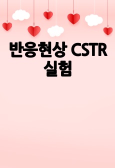 반응현상 CSTR 실험