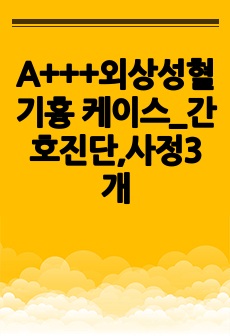 A+++외상성혈기흉 케이스_간호진단,사정3개