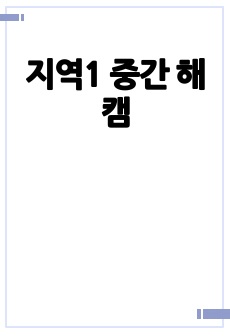 지역1 중간 해캠