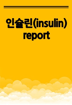 인슐린(insulin) report