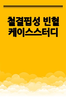 철결핍성 빈혈 케이스스터디