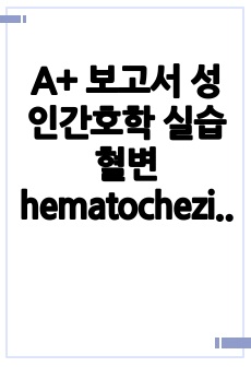 성인간호학 실습 혈변 hematochezia 케이스 보고서