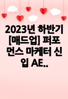 2023년 하반기 [매드업] 퍼포먼스 마케터 신입 AE 합격 자기소개서 + 자격증 + 면접 질문