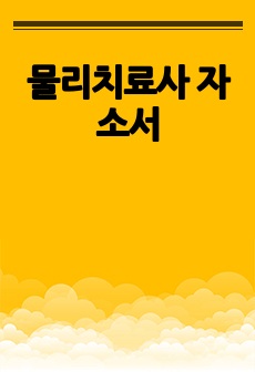 물리치료사 자소서