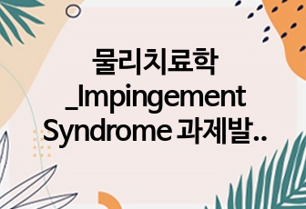 물리치료학_Impingement Syndrome 과제발표