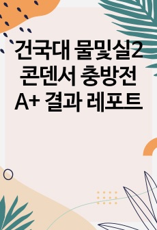 건국대 물및실2 콘덴서 충방전 A+ 결과 레포트