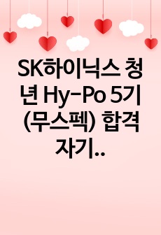 SK하이닉스 청년 Hy-Po 5기 (무스펙) 합격 자기소개서