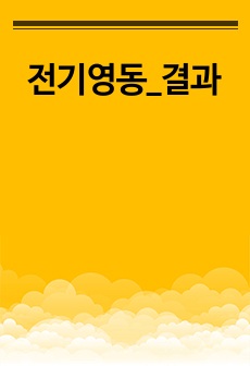 전기영동_결과