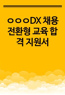 ㅇㅇㅇDX 채용 전환형 교육 합격 지원서