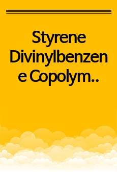 Styrene Divinylbenzene Copolymer 예비레포트