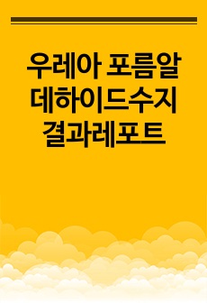 우레아 포름알데하이드수지 결과레포트